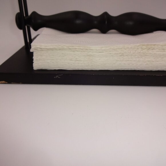 Black Wood Matt Carr Umbra Design Napkin Holder 9" x 7" x 4.5" - Picture 4 of 9